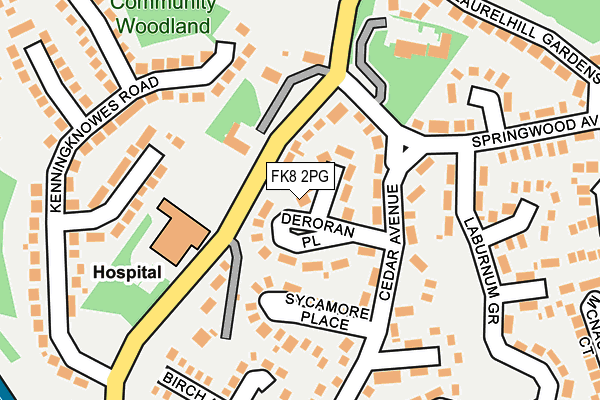 FK8 2PG map - OS OpenMap – Local (Ordnance Survey)