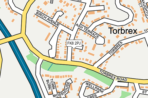 FK8 2PJ map - OS OpenMap – Local (Ordnance Survey)