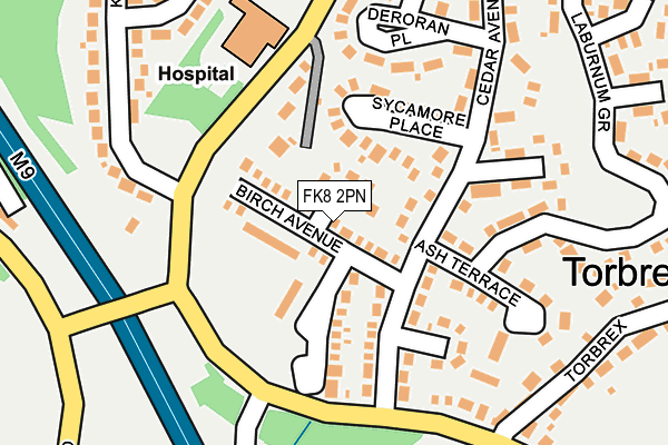 FK8 2PN map - OS OpenMap – Local (Ordnance Survey)