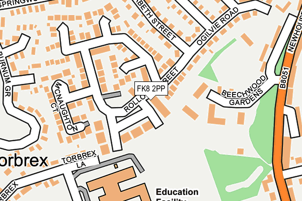 FK8 2PP map - OS OpenMap – Local (Ordnance Survey)