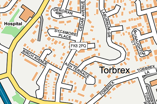 FK8 2PQ map - OS OpenMap – Local (Ordnance Survey)