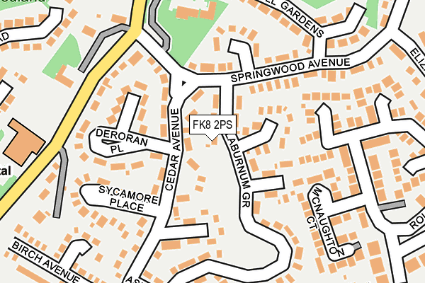 FK8 2PS map - OS OpenMap – Local (Ordnance Survey)