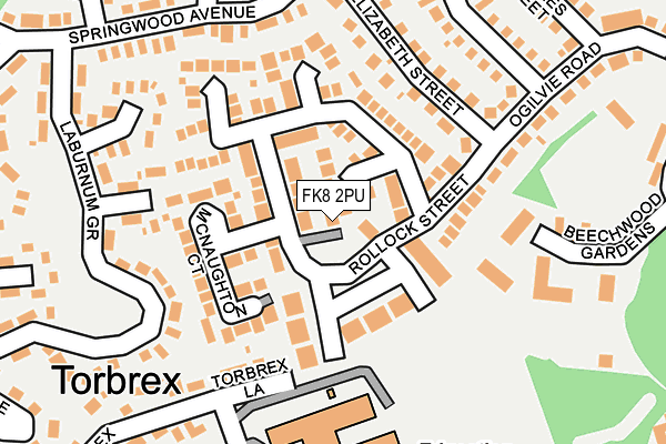 FK8 2PU map - OS OpenMap – Local (Ordnance Survey)