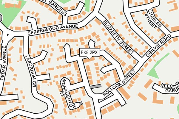 FK8 2PX map - OS OpenMap – Local (Ordnance Survey)