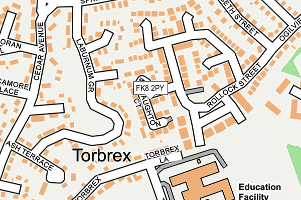 FK8 2PY map - OS OpenMap – Local (Ordnance Survey)