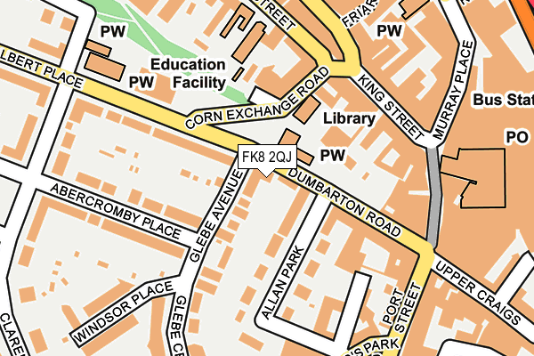 FK8 2QJ map - OS OpenMap – Local (Ordnance Survey)