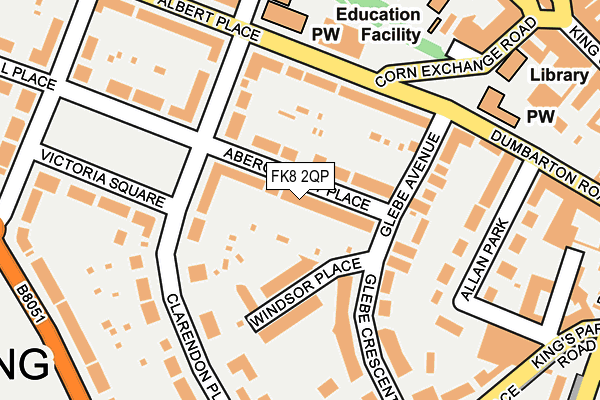 FK8 2QP map - OS OpenMap – Local (Ordnance Survey)