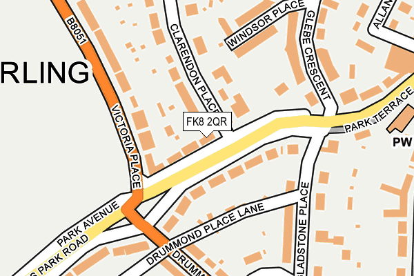 FK8 2QR map - OS OpenMap – Local (Ordnance Survey)