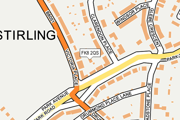 FK8 2QS map - OS OpenMap – Local (Ordnance Survey)