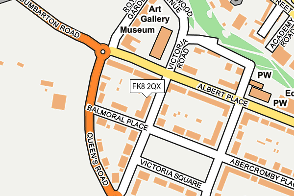 FK8 2QX map - OS OpenMap – Local (Ordnance Survey)