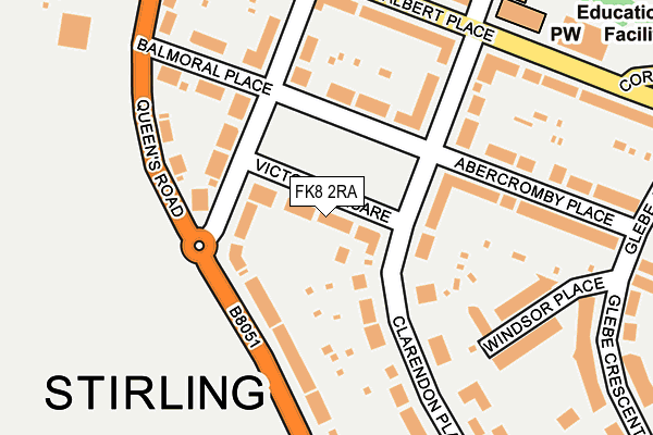 FK8 2RA map - OS OpenMap – Local (Ordnance Survey)