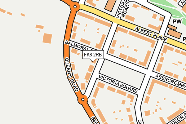 FK8 2RB map - OS OpenMap – Local (Ordnance Survey)