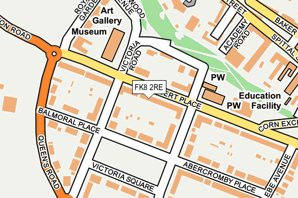 FK8 2RE map - OS OpenMap – Local (Ordnance Survey)