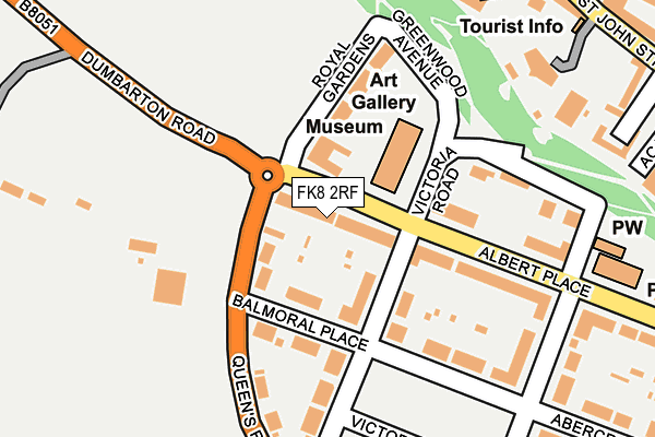 FK8 2RF map - OS OpenMap – Local (Ordnance Survey)