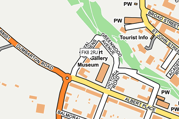 FK8 2RJ map - OS OpenMap – Local (Ordnance Survey)