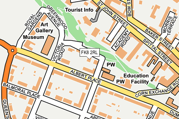 FK8 2RL map - OS OpenMap – Local (Ordnance Survey)