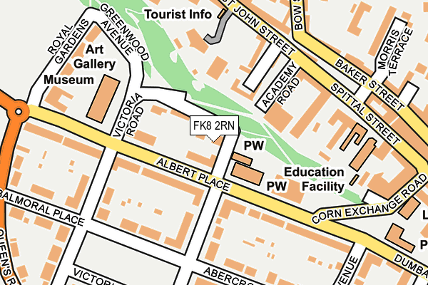 FK8 2RN map - OS OpenMap – Local (Ordnance Survey)