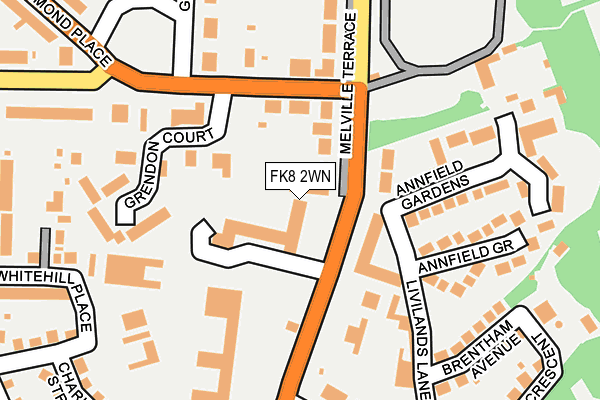 FK8 2WN map - OS OpenMap – Local (Ordnance Survey)
