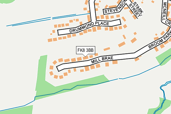 FK8 3BB map - OS OpenMap – Local (Ordnance Survey)