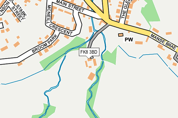 FK8 3BD map - OS OpenMap – Local (Ordnance Survey)