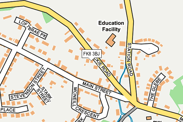 FK8 3BJ map - OS OpenMap – Local (Ordnance Survey)