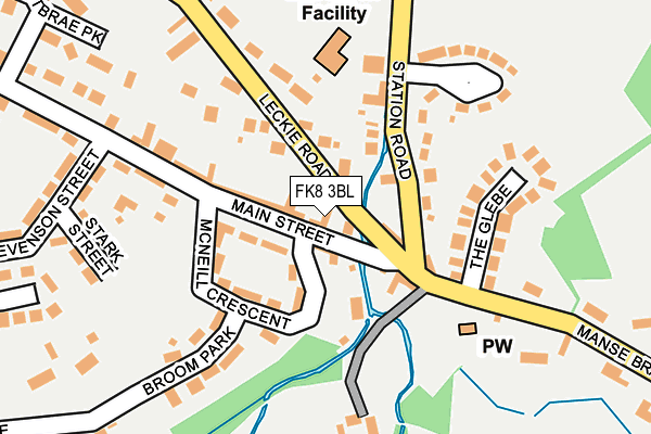 FK8 3BL map - OS OpenMap – Local (Ordnance Survey)