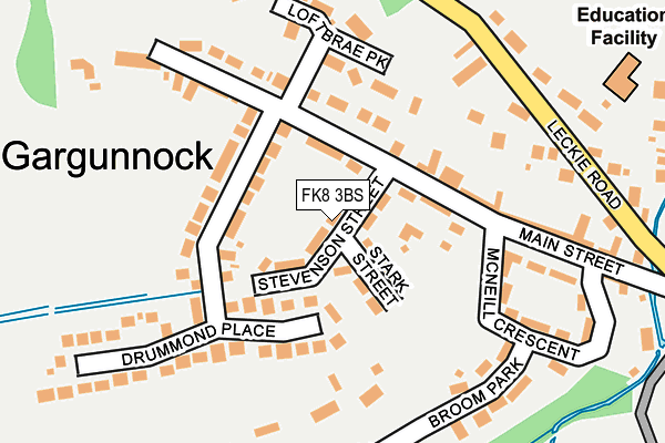 FK8 3BS map - OS OpenMap – Local (Ordnance Survey)