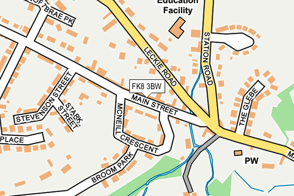 FK8 3BW map - OS OpenMap – Local (Ordnance Survey)