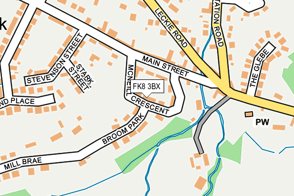 FK8 3BX map - OS OpenMap – Local (Ordnance Survey)