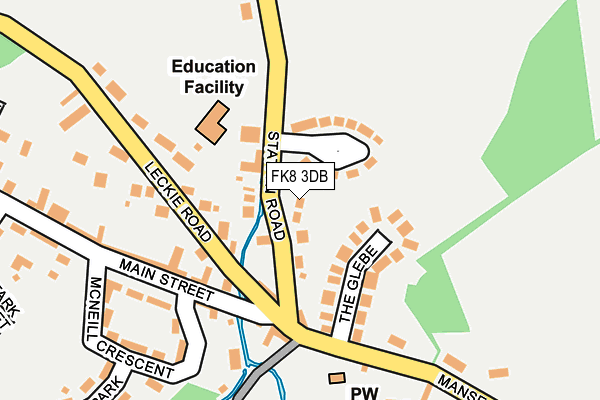 FK8 3DB map - OS OpenMap – Local (Ordnance Survey)