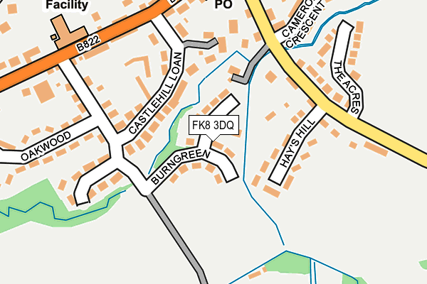 FK8 3DQ map - OS OpenMap – Local (Ordnance Survey)