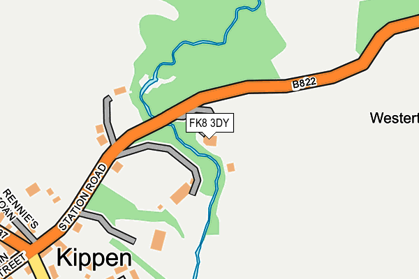 FK8 3DY map - OS OpenMap – Local (Ordnance Survey)