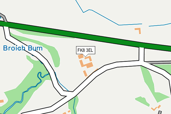 FK8 3EL map - OS OpenMap – Local (Ordnance Survey)