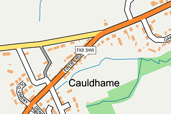 FK8 3HW map - OS OpenMap – Local (Ordnance Survey)