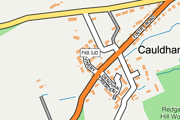 FK8 3JD map - OS OpenMap – Local (Ordnance Survey)