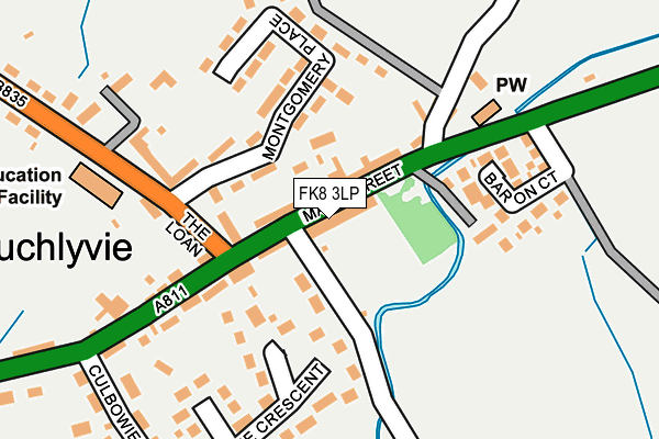 FK8 3LP map - OS OpenMap – Local (Ordnance Survey)