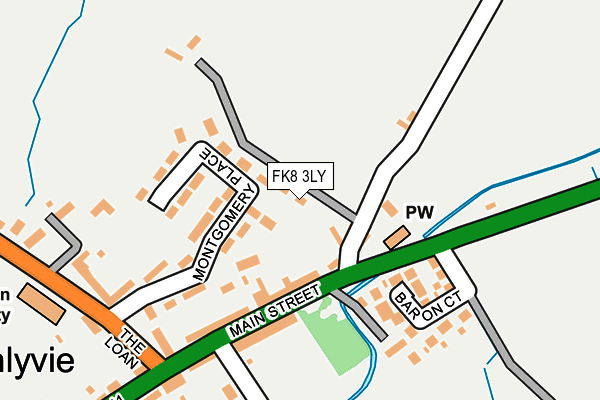 FK8 3LY map - OS OpenMap – Local (Ordnance Survey)