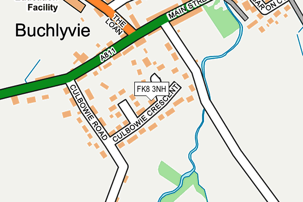 FK8 3NH map - OS OpenMap – Local (Ordnance Survey)