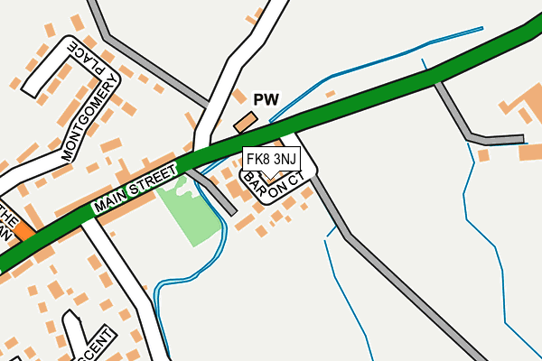 FK8 3NJ map - OS OpenMap – Local (Ordnance Survey)