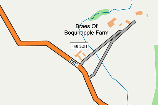 FK8 3QH map - OS OpenMap – Local (Ordnance Survey)