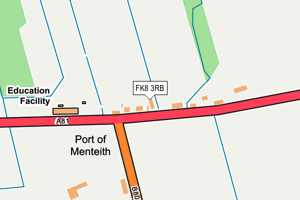 FK8 3RB map - OS OpenMap – Local (Ordnance Survey)
