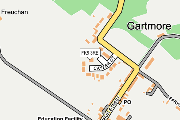 FK8 3RE map - OS OpenMap – Local (Ordnance Survey)