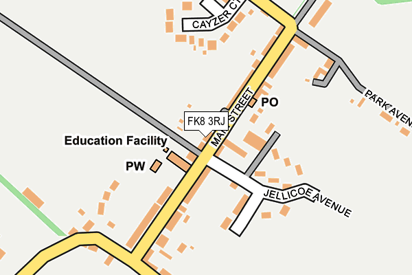 FK8 3RJ map - OS OpenMap – Local (Ordnance Survey)