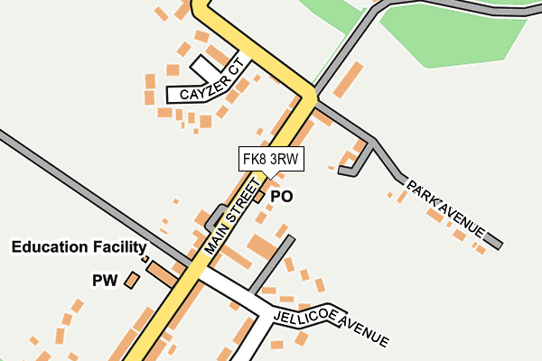 FK8 3RW map - OS OpenMap – Local (Ordnance Survey)