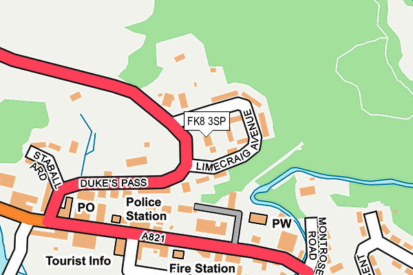 FK8 3SP map - OS OpenMap – Local (Ordnance Survey)