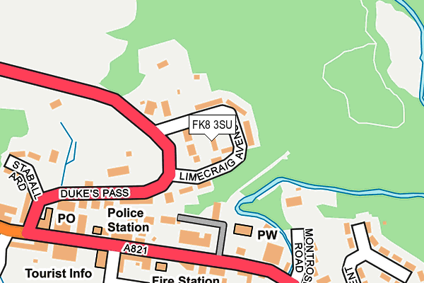 FK8 3SU map - OS OpenMap – Local (Ordnance Survey)