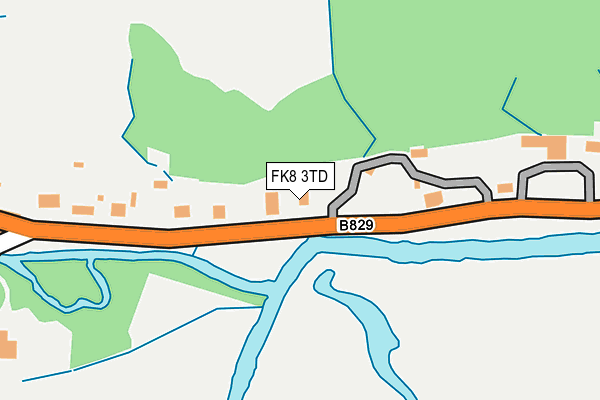FK8 3TD map - OS OpenMap – Local (Ordnance Survey)