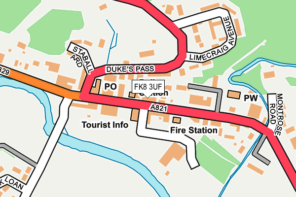 FK8 3UF map - OS OpenMap – Local (Ordnance Survey)