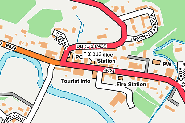 FK8 3UG map - OS OpenMap – Local (Ordnance Survey)