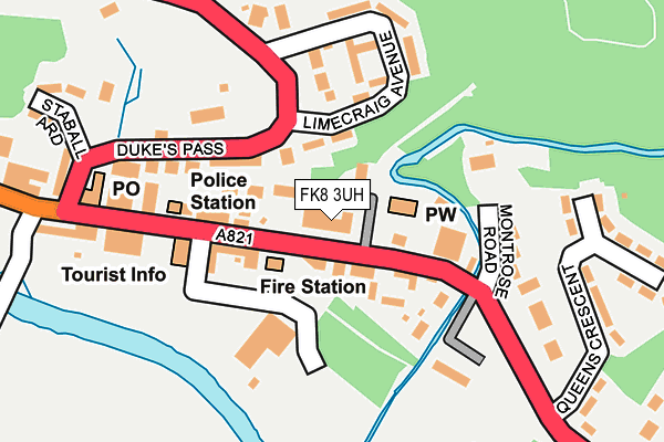 FK8 3UH map - OS OpenMap – Local (Ordnance Survey)